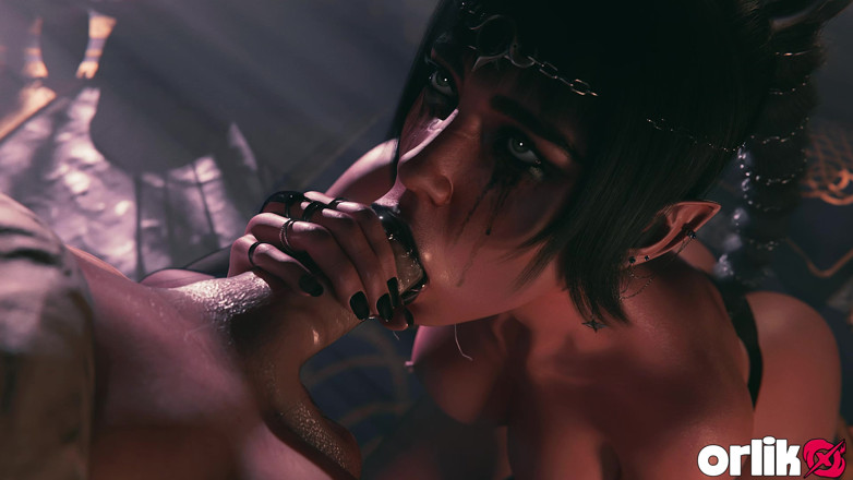 Orlikx: Shadowheart Baldur's Gate 3 - muie sexy neglijentă - animație 3D umedă și haotică