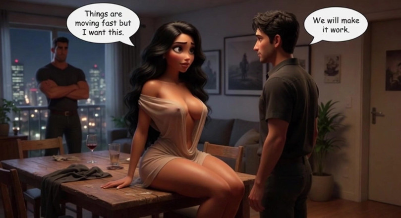 My night collection: The Husband Secretly Watches His Wife Sharing Intense Encounter with...