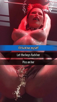 Pelirroja milf esclava gangbanged y enojada - juego de caza de fotos