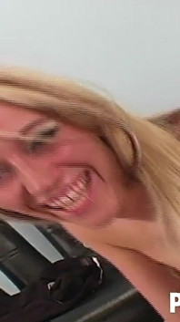 Big Boobs Blonde Babe Rides the Sybian to Sexual Orgasm