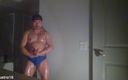 Xian Quatro: Bastian Kross in Speedos, Oiled up and Jerking off!