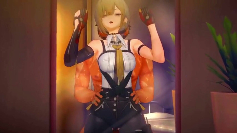 NSFWOtaku: Zenless zone zero- l'arrapata evelyn squirta ovunque mentre prende un...