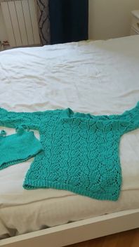 I Knitted Myself a Top and a Sweater, Bragging