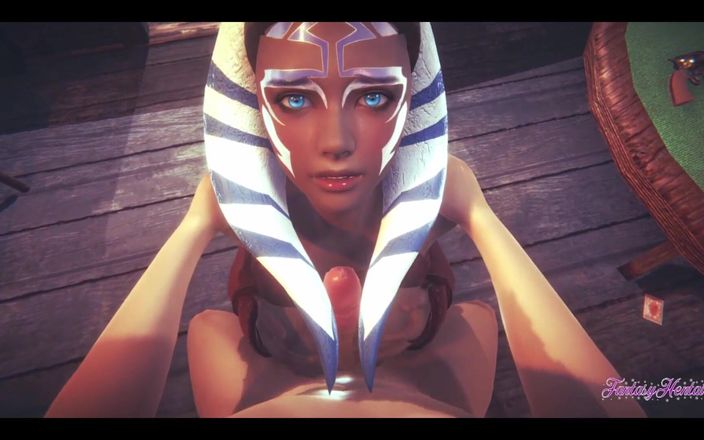 Yaoitube: Starwars хентай в видео от первого лица Ahsoka, 3D 4D - минет и трахнутая наездница Stily с кримпаем