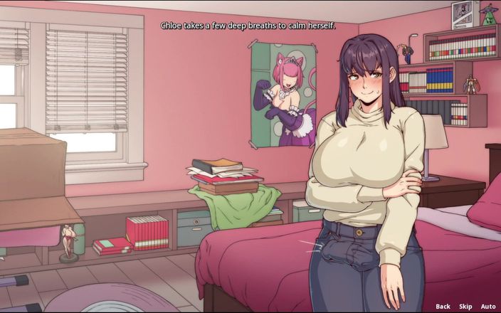 Trans Asura: 初日にルームメイトのエイミーのために勃起するクロエ