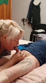 My Mother-in-law Interrupted My Hand Job, Gave Me a Deep Blowjob and Swallowed My Cum
