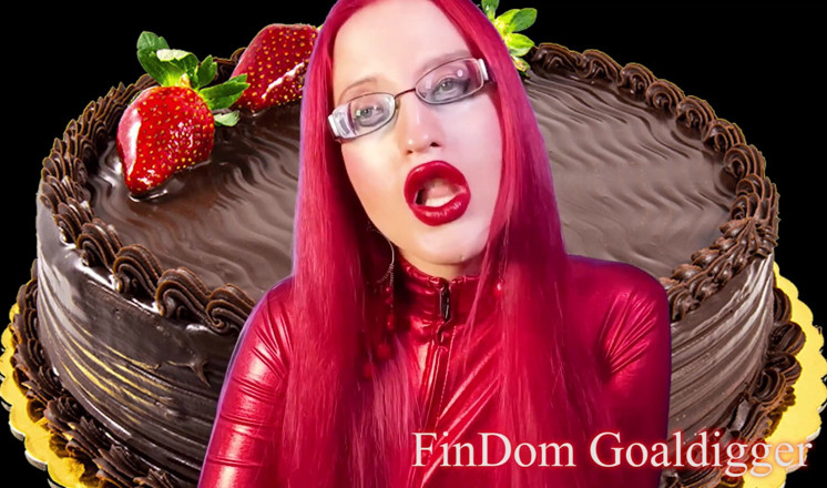FinDom Goaldigger: Röda stora läppar transformation