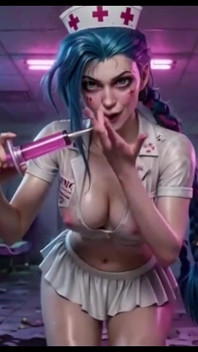 Jinx обнаженная маслом подборка разные наряды и позы Arcane хентай