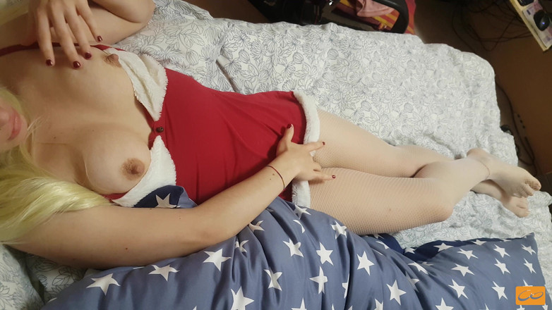 Unlimited Orgasm: ホットなニンフォサンタクロースのマスターベーション - クリスマスオーガズム