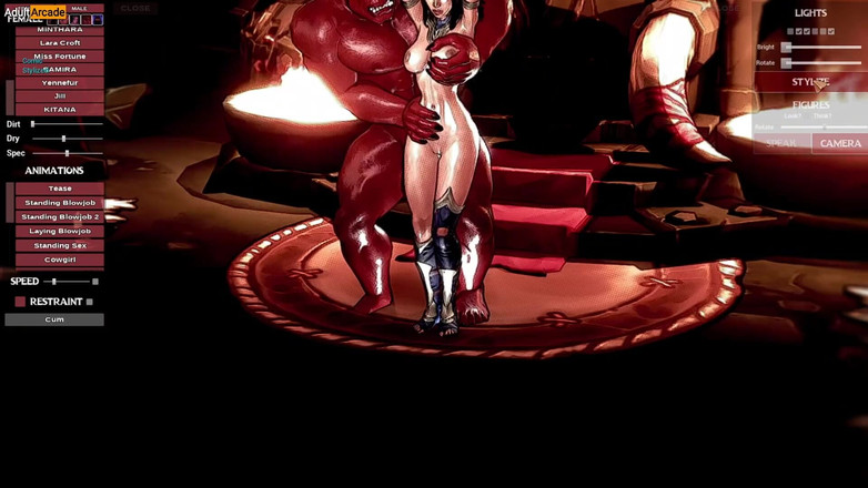 LewdArcade: Kitana berikan pepeknya kepada raksasa - permainan orcslayers permainan bogel Kitana [18+]...