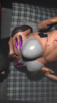 Martelando seu robô empregada duro em seu quarto