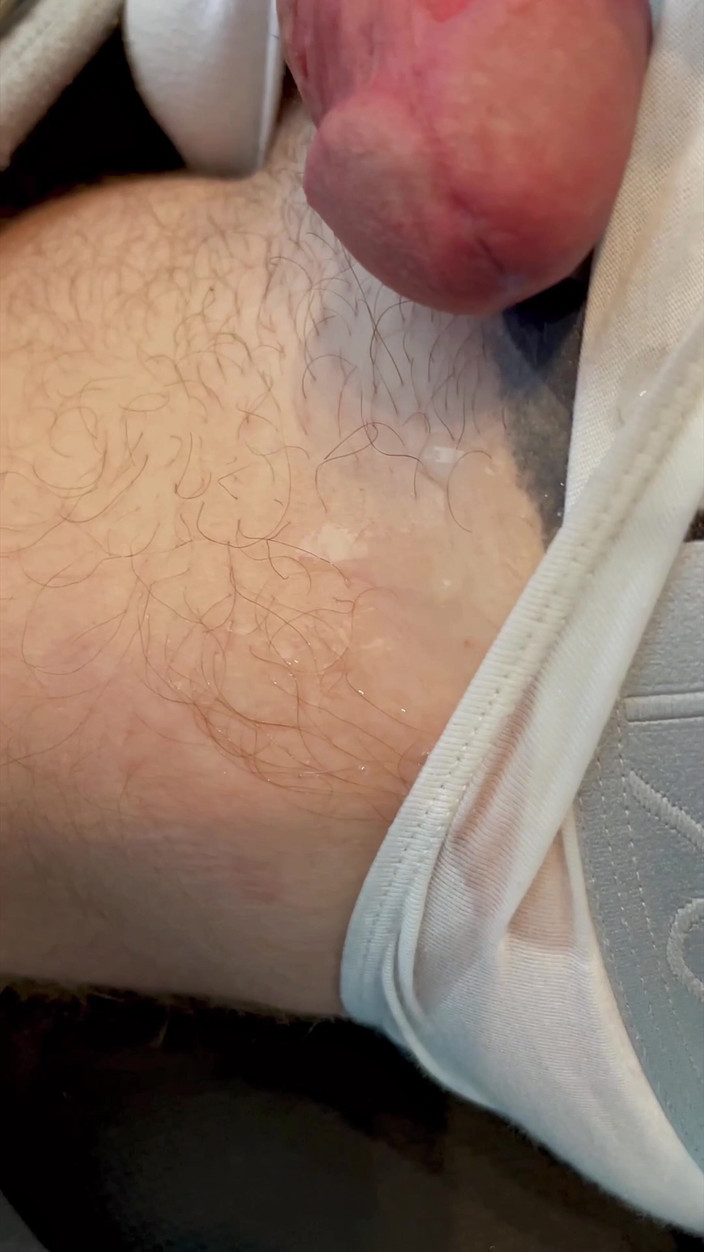 NakedFoxx: Frenulum Orgasm and Cum by Rubbing My Dick Through My...