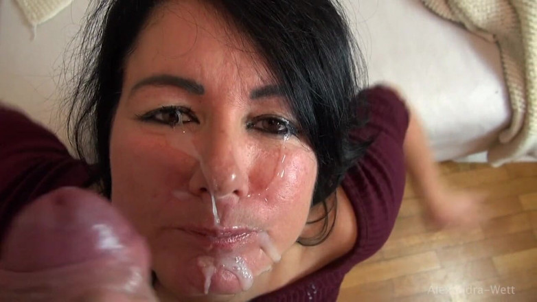Alexandra Wett: Extremely pervert! Stepbrother fucks me after sperm fight and licks...