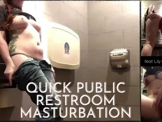 Lily O'Riley: Quick Public Restroom Masturbation Show