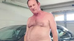 Daddy Stroking in the Garage