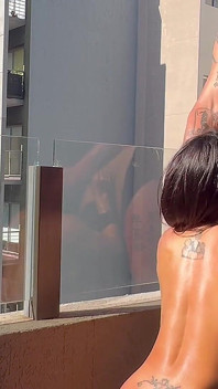 I Fucked My Wife on the Balcony and Came Inside Her Pussy.