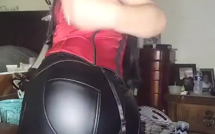 Raven Willow: Wet Look Pants Tease &amp; JOI