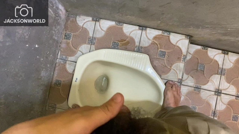 Jackson World: Solo Masturbating in the Toilet