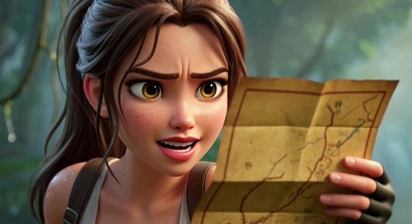My night collection: Lara Croft upptäcker Amazon Treasure och omfamnar vacker blond förfädersanda...