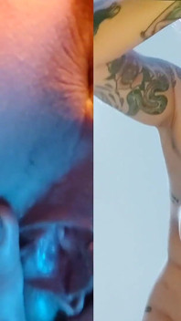 Split Screen Double Rebeca Addams Boobs Bouncing
