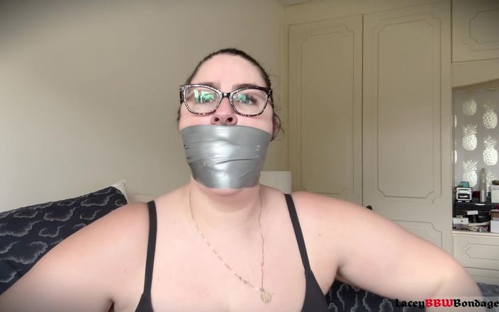 Lacey BBW Bondage: Lacey - जिम के बाद सेल्फ गैग मस्ती और चरमसुख भाग 1