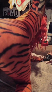 สาวตูด Tiffany Ciskiss คอสเพลย์ Tigra Pt 2 เฟมบอยเย็ดของเล่นยักษ์