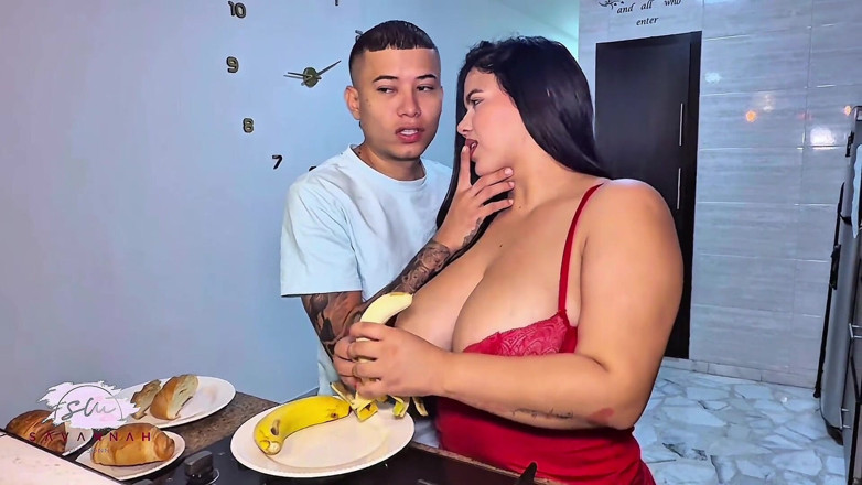 Savannah Watson: Stepson Cum on His Stepmother's Huge Tits During a Family...
