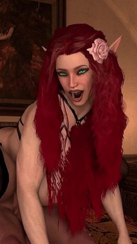 Super dickes rothaariges reverse-cowgirl