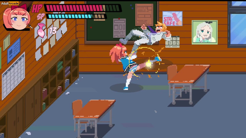 LewdArcade: Teen Girl Kick Bully Boys Ass - Lewd City Girls Hentai...