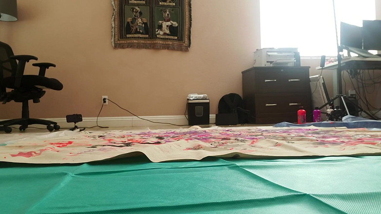 Kyla Keys: Bts Malování nahého těla na plátně