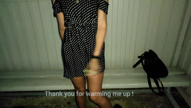 S-Wife Katy: The Puzzled Cutie Was Waiting for the Train, and Got...