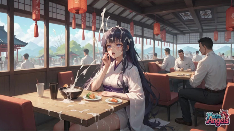 NeuroAngels: Seduzione del latte versato: tentazione bagnata di kimono