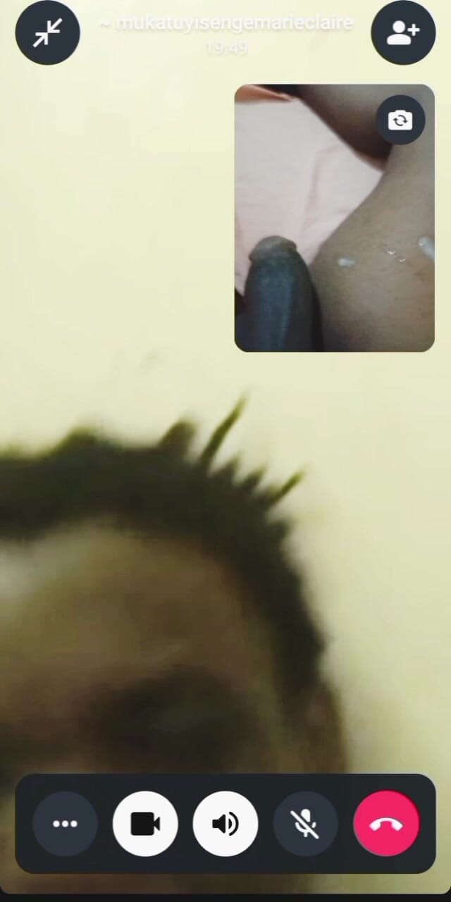 Me and my new slut: Orgasm cum of black mama cougar, she enjoyed video call...