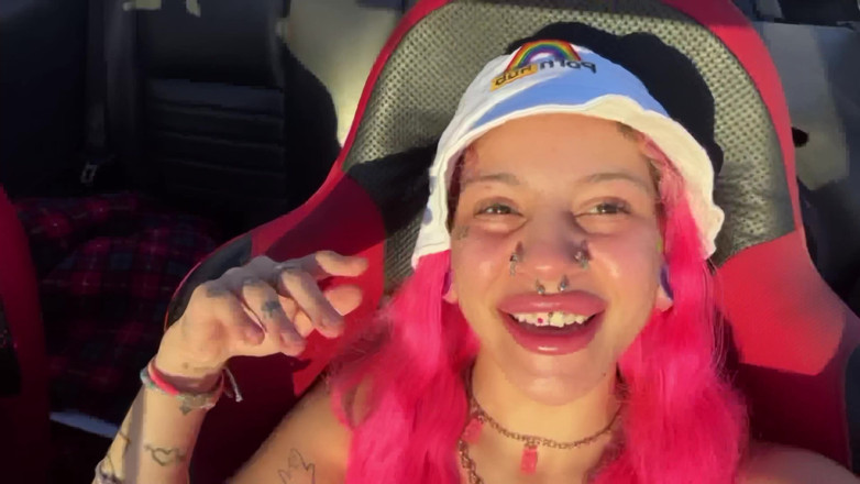 Nali Marie: Town Slut Flashes Perky Boobs in Convertible on the Highway