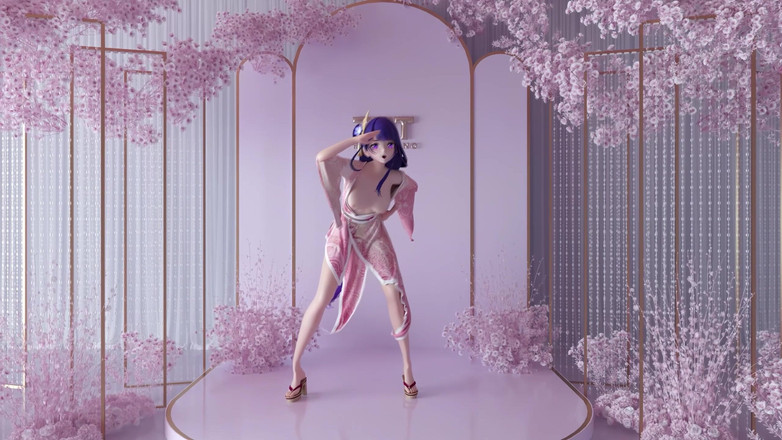 MikuMotion: Genshin-Auswirkungen; Land der Glückseligkeit rein; Kimono