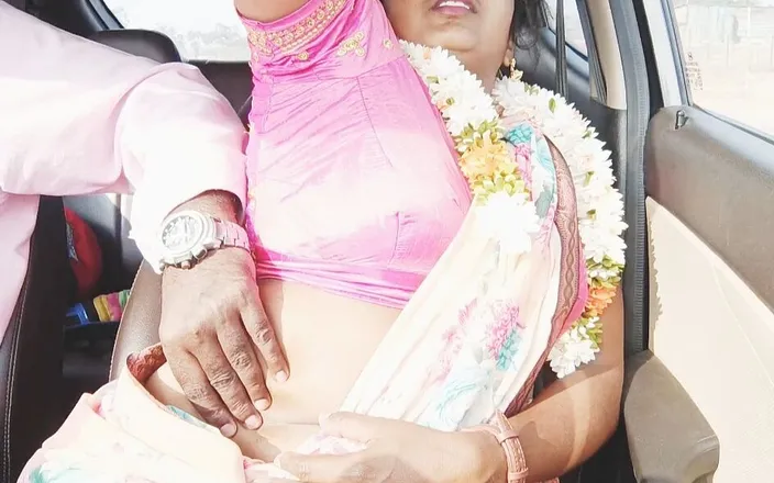 Telugu Honey Lips: Indian Car Sex Pink Saree Bhabi Try to Fucking with...