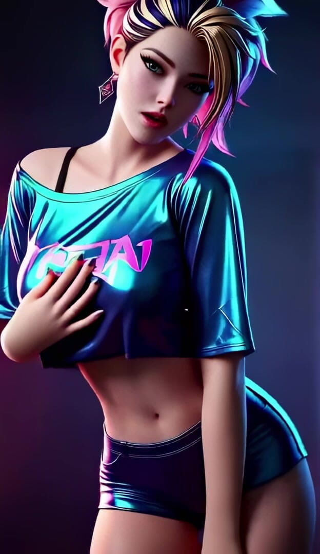 3D-Hentai Games: Лютый соло-танец Akali. Jennie - Соло