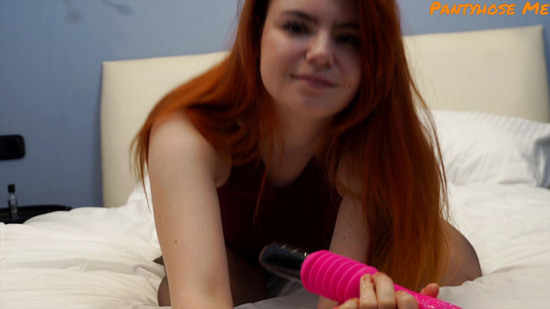 Pantyhose me porn videos: Cute Redhead Liss Using a Sex Toy on Her Pussy