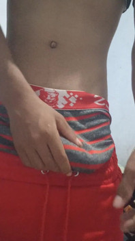 Young Man Showing the Volume of His Dick