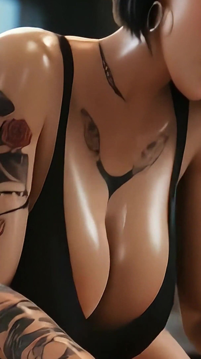 AI Visuals X: Friend’s Tattooed Asian Alt GF Part 2 - She Came Back for...