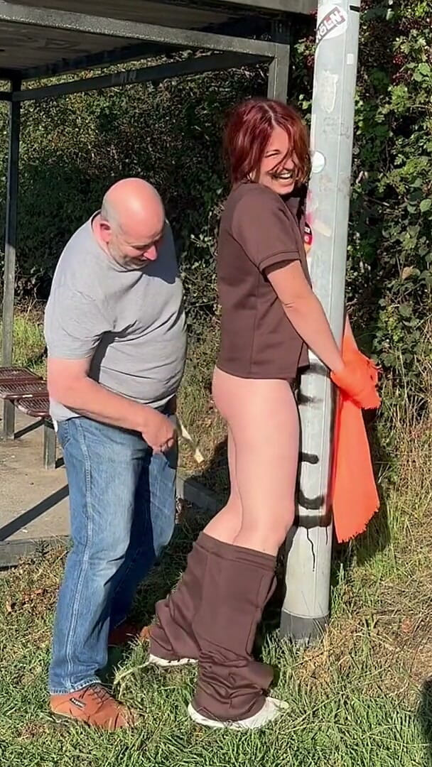 Elena917: Tits Play with Clamps and Weights, Outdoor Bondage for Tits...