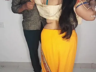 Stepmom Stepson Romance in the Absence of the Stepfather in Hindi.