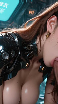 La tettona cyborg viene scopata - generato da ai