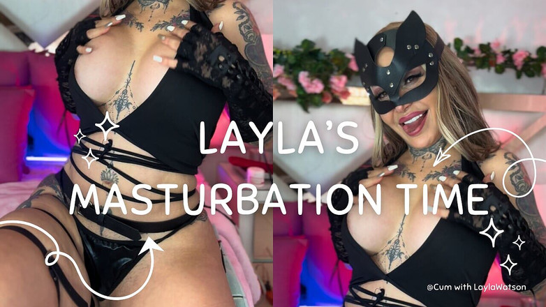 laylawatson: Sexy gatinha mascarada se masturba