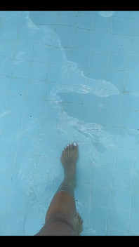 White Nails + Pool = Video for You Lol