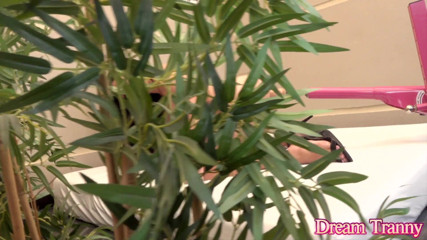 Dream Tranny: Memikat kecantikan transeksual Vitoria Fernandes menyerahkan pantatnya kepada mesin kongkek