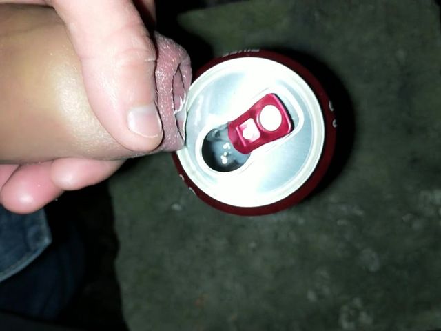 Sweetening Friend's Energy Drink with Cum - Outdoor Cumshot Into Can (Idmir Sugary)