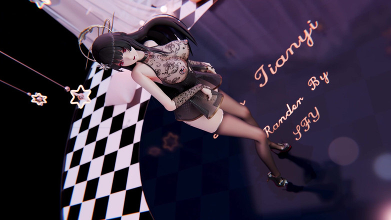 MikuMotion: [mmd] boutique, disculpe, líneas lascivas; Striptease; seda negra; Rociado de...