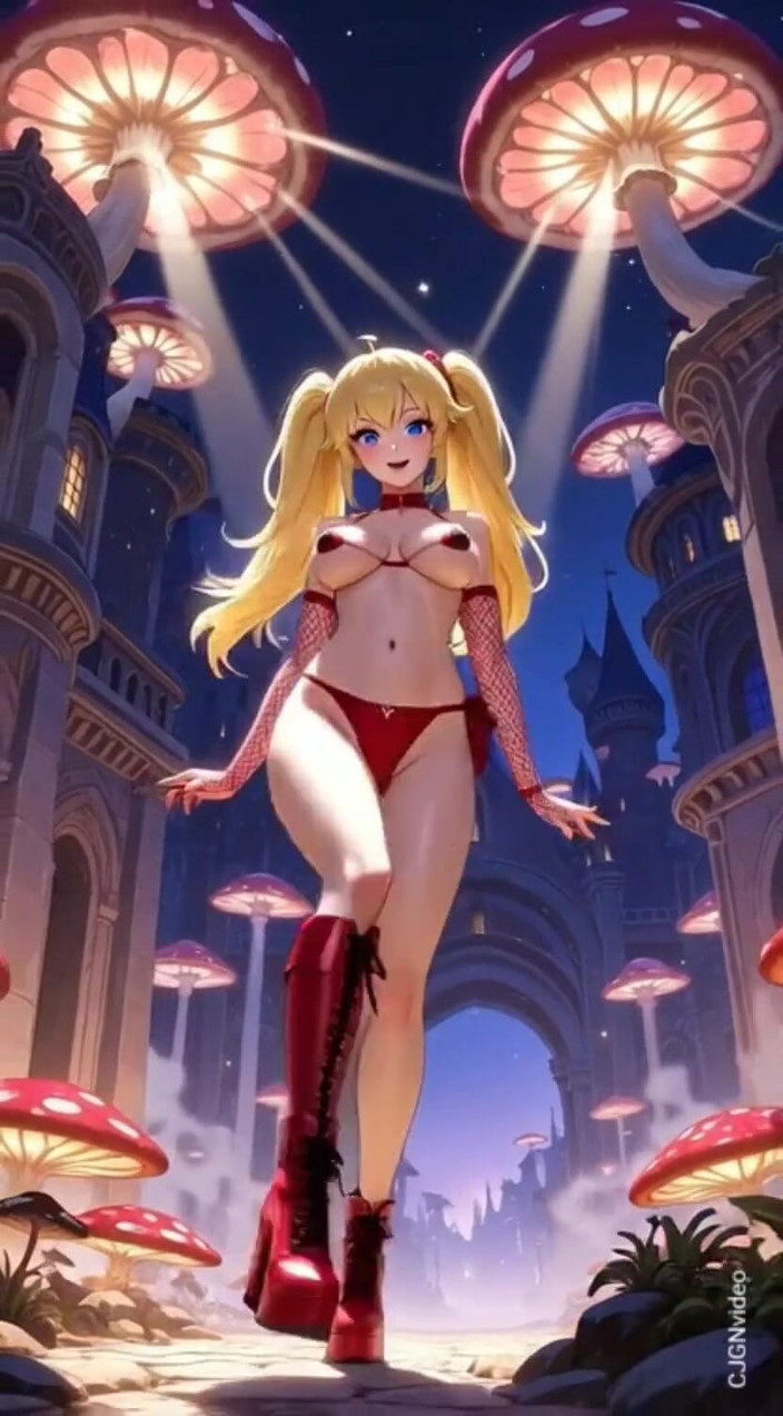 Hot girl dancing: 125. Danza topless princess peach nel suo castello (animazione)