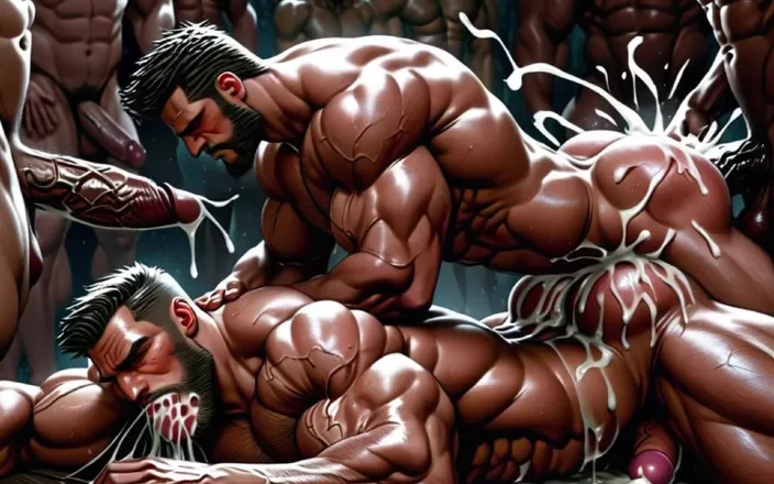 AI Blk: Ai Bodybilder Man Big Cock Fuck Ass